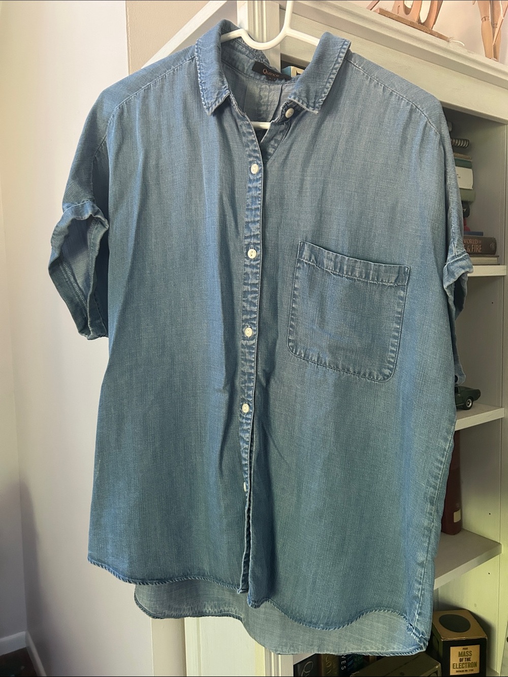 Quince Light Blue Chambray Button-Down Shirt